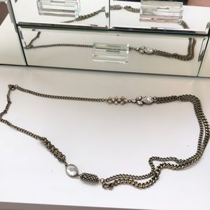 Loft Long Layering Necklace Gold Chunky